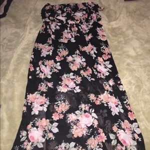 Strapless summer dress